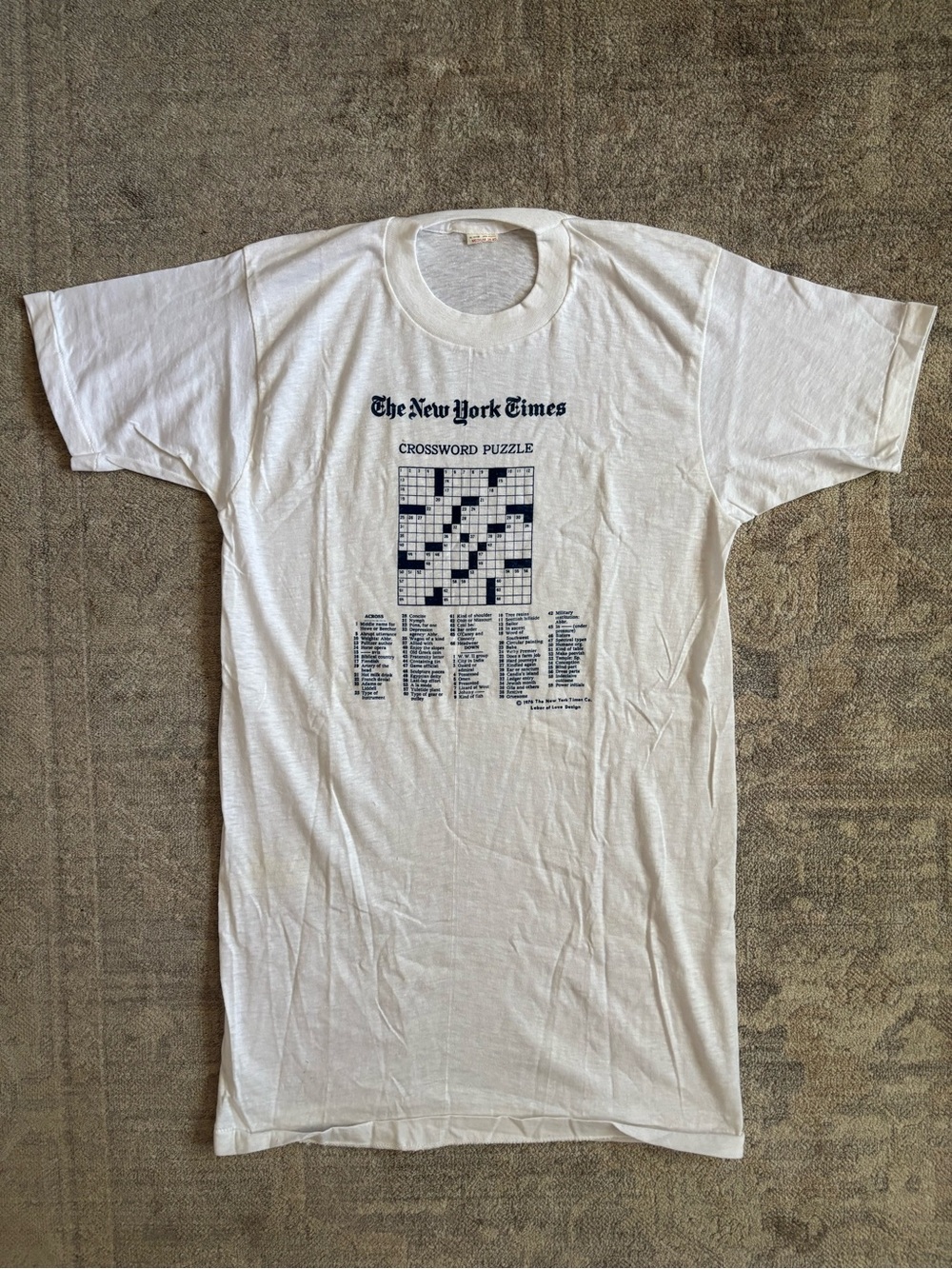 Vintage The New York Times Crossword Puzzle t-shirt